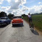 Biking tours in Cuba - Racing an old car into Bayamo