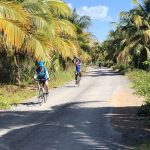 Our tour biking on the way to Cayo Jutias