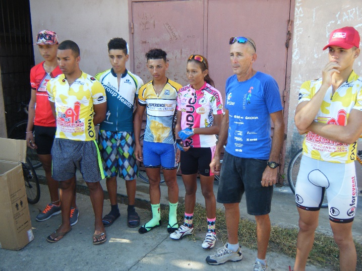 Punta Brava Youth Cycling Club with Coach Nico and some of the 2020 Guajiro Cycling Tour group