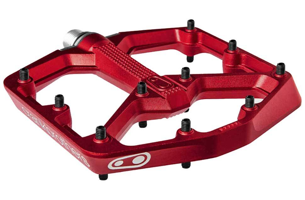 Crankbrothers stamp flat pedals red